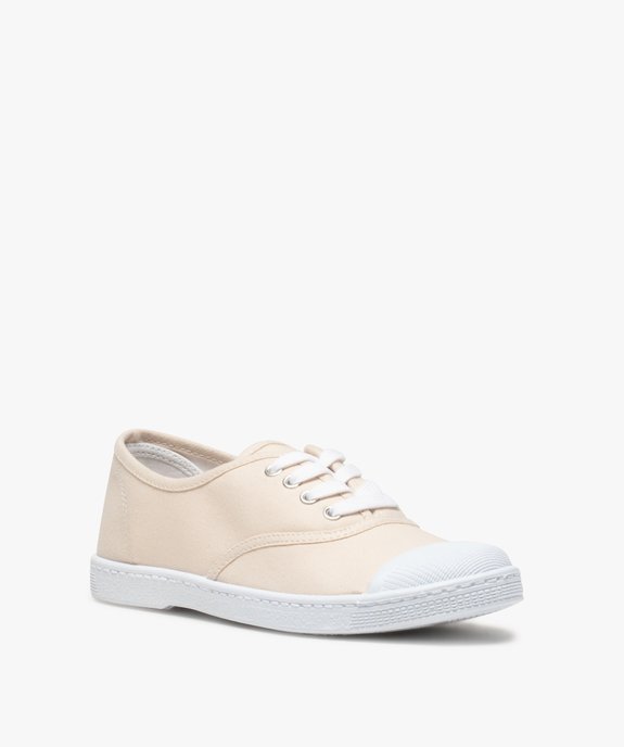 Baskets en toile avec lacets et bout renforcé femme vue2 - VALENTINA BALDA - GEMO