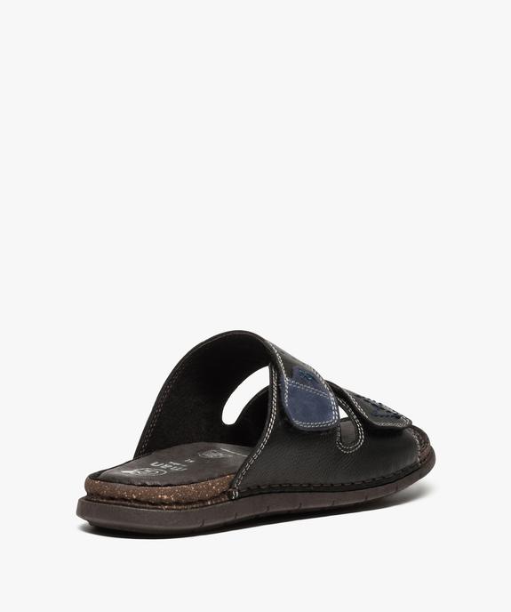 Sandales homme à larges brides dessus et intérieur cuir vue4 - ZEN AIR - GEMO