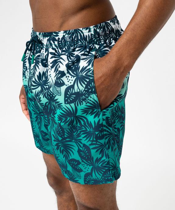 Short de surf à motif feuillage homme vue2 - GEMO 4G HOMME - GEMO