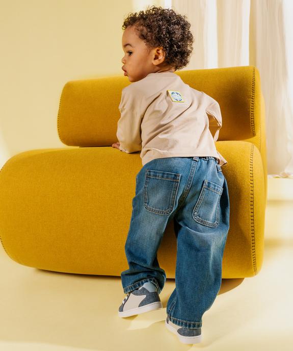 Jean droit avec taille ajustable bébé garçon vue4 - GEMO(BEBE DEBT) - GEMO