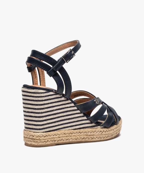 Sandales femme à talon compensé et fines brides – Terre de Marins vue4 - TERRE DE MARINS - GEMO