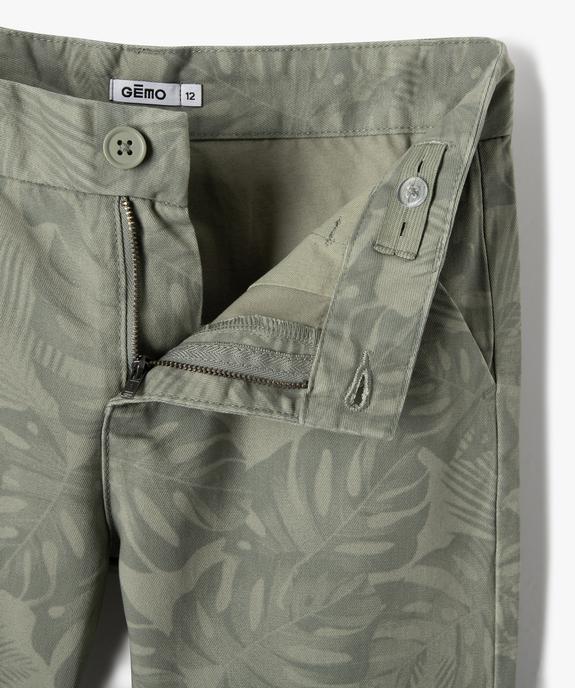 Bermuda imprimé coupe slim en toile de coton garçon vue2 - GEMO 4G GARCON - GEMO