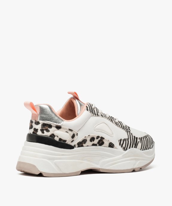 Dad shoes* femme à motif animalier vue4 - GEMO (SPORTSWR) - GEMO