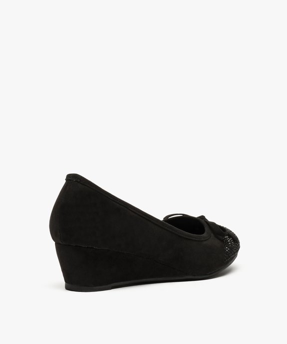 Ballerines femme à talon compensé et strass vue4 - GEMO(URBAIN) - GEMO