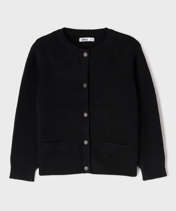 Gilet à col rond fille vue1 - GEMO (ENFANT) - GEMO