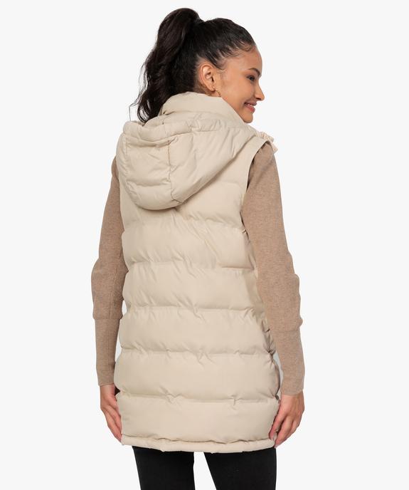 Doudoune femme sans manches longue vue3 - GEMO(FEMME PAP) - GEMO