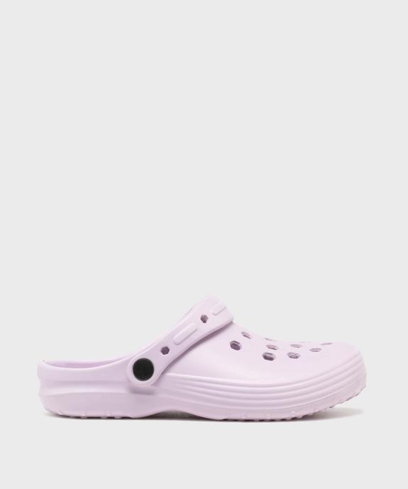 Sabots souples unis et perforés fille vue1 - GEMO (PLAGE) - GEMO