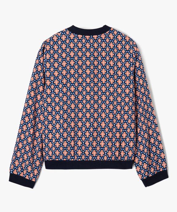 Veste fille zippée en viscose imprimée vue4 - GEMO (ENFANT) - GEMO