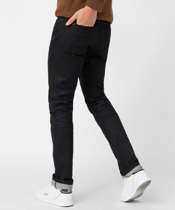 Jean homme coupe straight en toile enduite vue3 - GEMO (HOMME) - GEMO