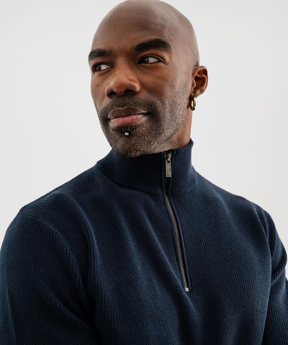 Pull en coton à col camionneur homme vue2 - GEMO (HOMME) - GEMO