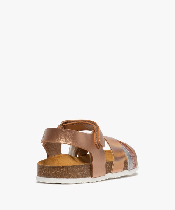 Sandales fille à brides pailletées et irisées vue4 - GEMO (ENFANT) - GEMO