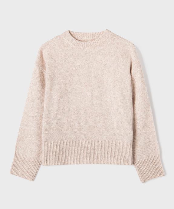 Pull en maille douce et chaude avec de la laine fille vue1 - GEMO (JUNIOR) - GEMO