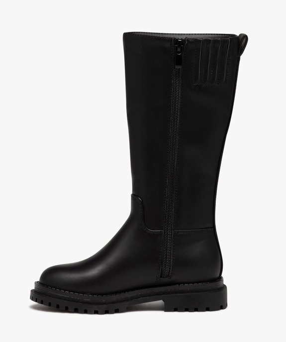 Boots fille unies style casual à zip vue3 - GEMO (ENFANT) - GEMO
