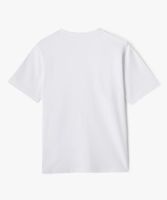 Tee-shirt manches courtes coupe oversize garçon vue3 - GEMO (JUNIOR) - GEMO