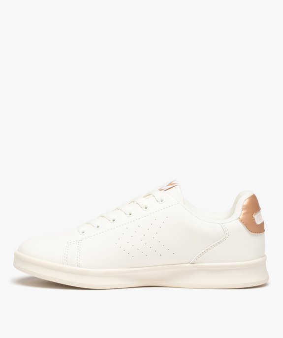 Tennis unies à lacets femme – Hummel Busan  vue3 - HUMMEL - GEMO