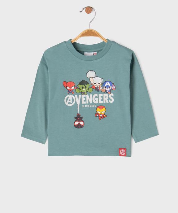 Tee-shirt manches longues en jersey de coton imprimé Avengers bébé garçon  - Marvel vue1 - AVENGERS - GEMO
