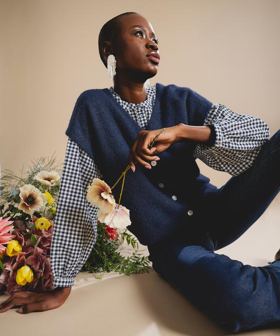 Gilet sans manches coupe oversize femme vue1 - GEMO(FEMME PAP) - GEMO