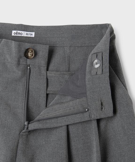 Pantalon large à pinces fille vue3 - GEMO (JUNIOR) - GEMO