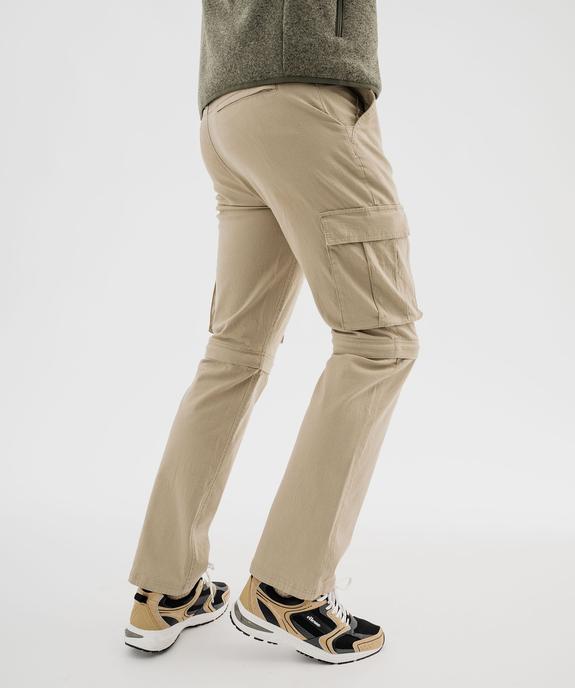 Pantalon cargo 2-en-1 transformable en short homme - Roadsign vue4 - ROADSIGN G4G - GEMO