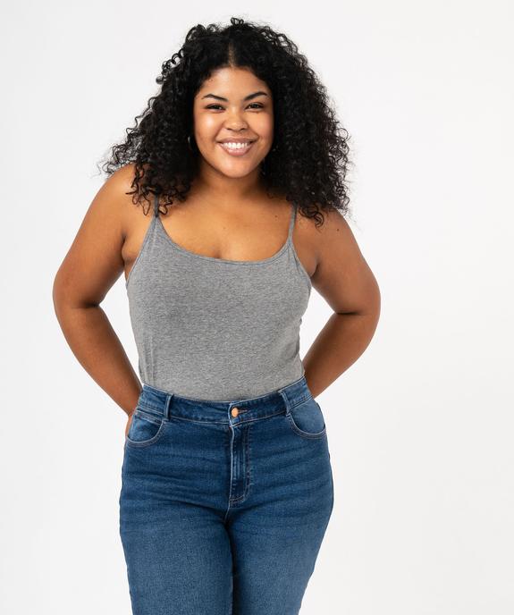 Débardeur femme grande taille uni à fines bretelles  vue2 - GEMO 4G GT - GEMO