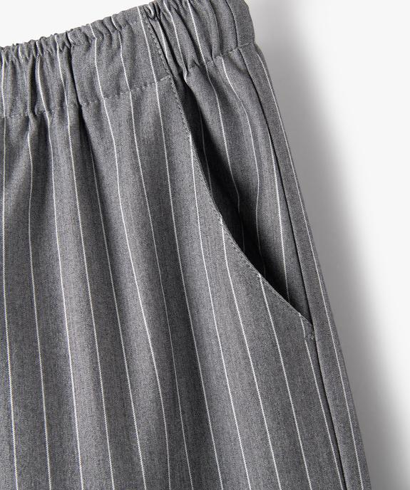 Pantalon large et fluide à rayures fille vue4 - GEMO (JUNIOR) - GEMO