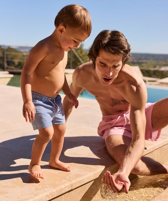 Short de bain à rayures anti UV bébé garçon - LuluCastagnette vue4 - LULU CASTAGNETTE G4G D - GEMO