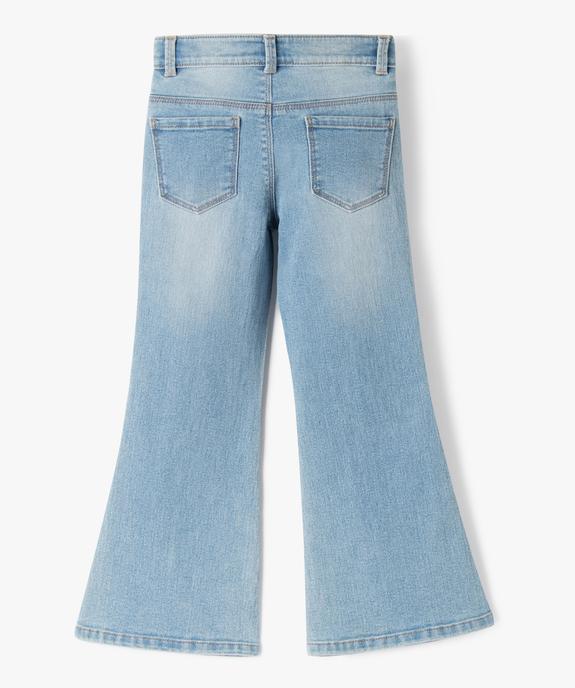 Jean délavé coupe Bootcut fille vue3 - GEMO 4G FILLE - GEMO