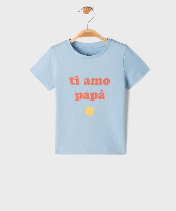 Tee-shirt manches courtes à message bébé garçon vue1 - GEMO(BEBE DEBT) - GEMO