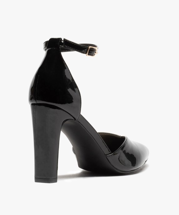 Escarpins femme vernis à talon haut et bout pointu vue4 - GEMO(URBAIN) - GEMO