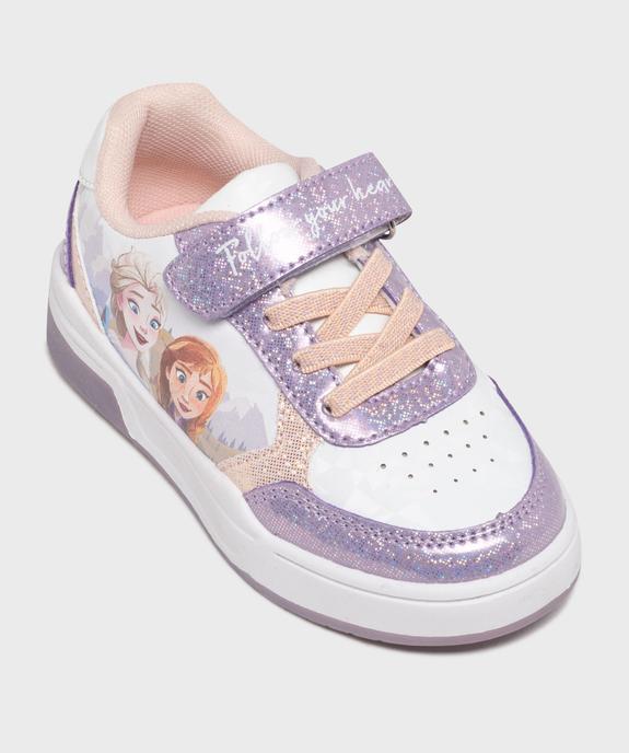 Baskets basses pailletées à semelle lumineuse fille - La Reine des Neiges vue5 - REINE DES NEIGE - GEMO