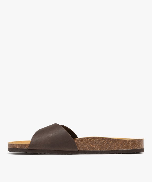 Sandales mules confort 1 bride en cuir homme vue3 - G'FLEX GEMO FOR GOOD - GEMO