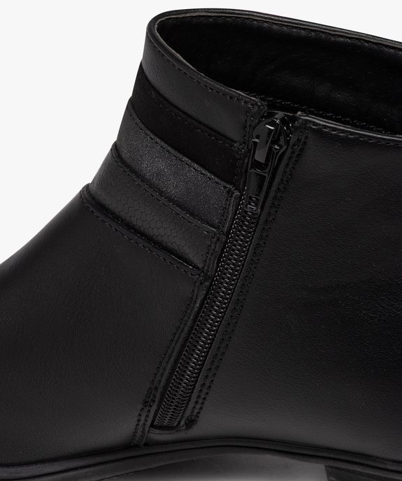 Boots femme confort unies à petit talon  vue6 - GEMO (CONFORT) - GEMO