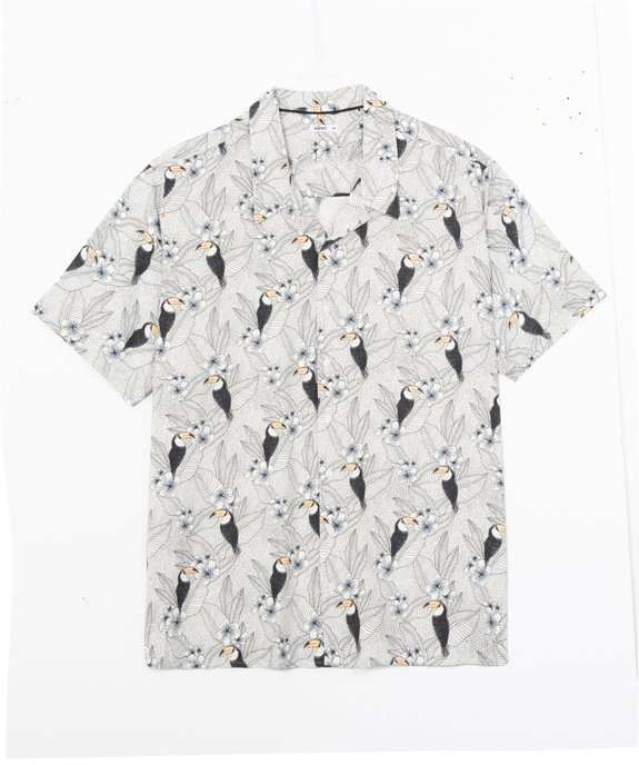 Chemise homme imprimée grande taille à motifs fleurs vue4 - GEMO (G TAILLE) - GEMO