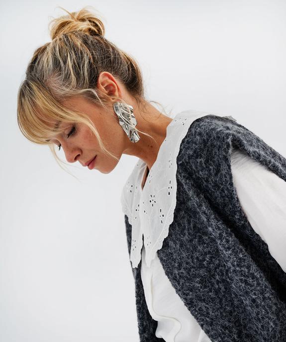 Gilet sans manches coupe oversize femme - GEMO(FEMME PAP) Gilet sans manches coupe oversize femme vue2 - GEMO(FEMME PAP) - GEMO