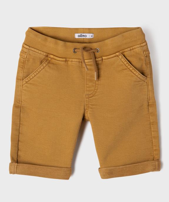 Bermuda en coton stretch facile à enfiler garçon vue1 - GEMO (ENFANT) - GEMO