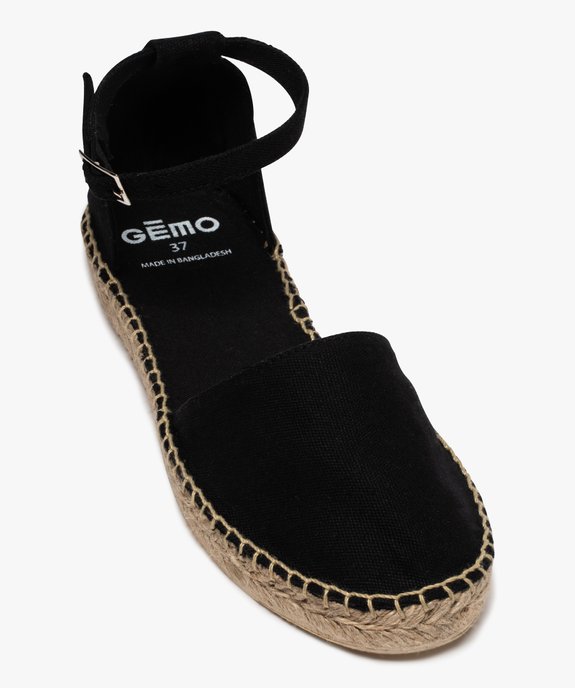 Sandales femme style espadrilles ouvertes sur les côtés Dessus en toile unie vue5 - GEMO (CASUAL) - GEMO