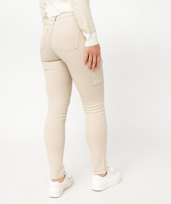 Pantalon coupe cargo femme en toile extensible vue3 - GEMO(FEMME PAP) - GEMO