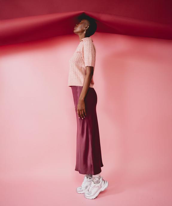 Jupe longue en matière satinée femme vue2 - GEMO(FEMME PAP) - GEMO