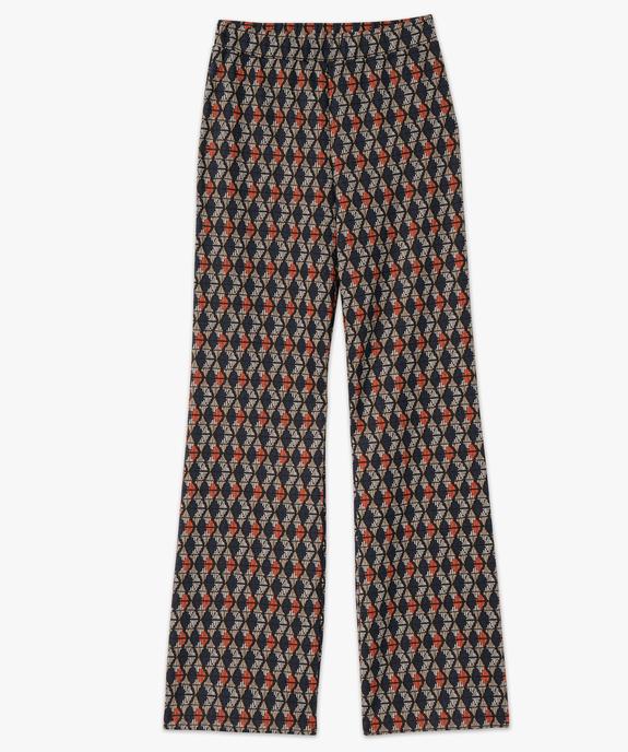 Pantalon large en maille à motifs graphiques femme vue4 - GEMO(FEMME PAP) - GEMO