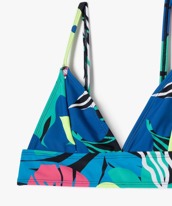 Maillot de bain 2 pièces à motifs exotiques fille vue2 - GEMO 4G FILLE - GEMO