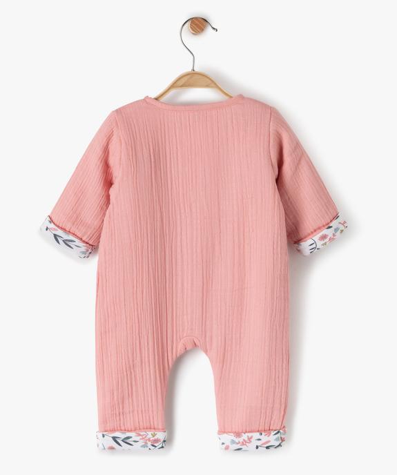 Combinaison bébé en gaze de coton vue4 - GEMO(BB COUCHE) - GEMO