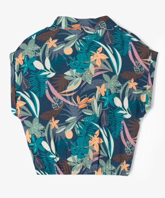 Chemise sans manches loose en viscose imprimée fille vue3 - GEMO 4G FILLE - GEMO