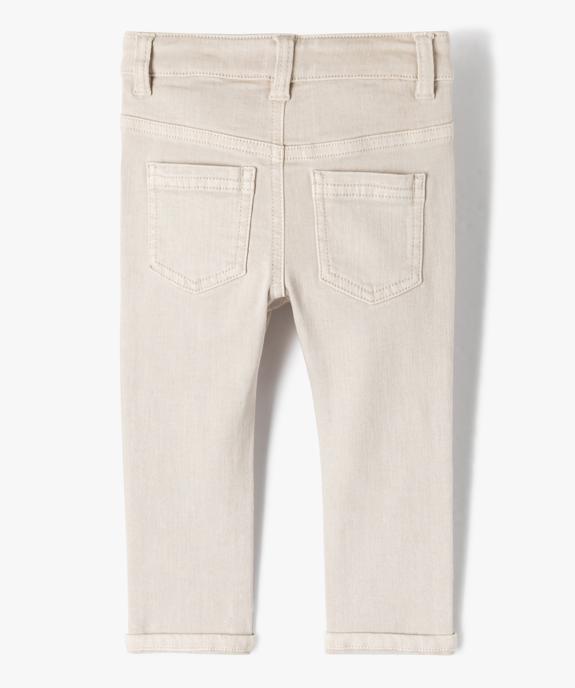 Pantalon slim en toile extensible bébé garçon vue3 - GEMO 4G BEBE - GEMO