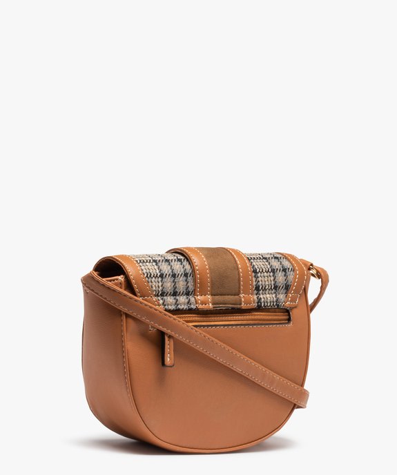 Sac femme à rabat à carreaux et bandoulière ajustable vue2 - GEMO (ACCESS) - GEMO