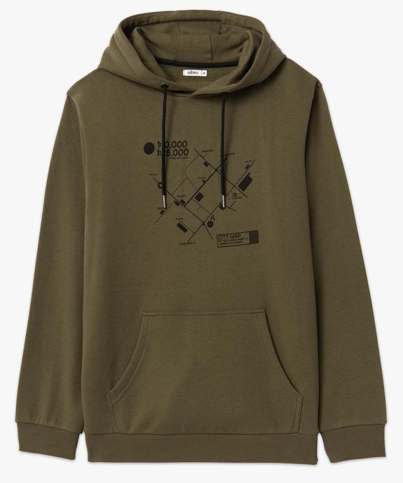 Sweat homme à capuche doux et chaud vue4 - GEMO 4G HOMME - GEMO
