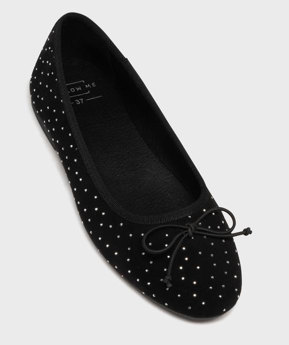 Ballerines en suédine avec strass femme - Follow Me vue5 - FOLLOW ME - GEMO
