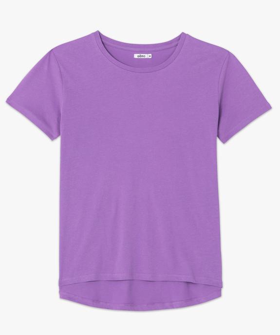 Tee-shirt femme à manches courtes avec col rond vue4 - GEMO(FEMME PAP) - GEMO
