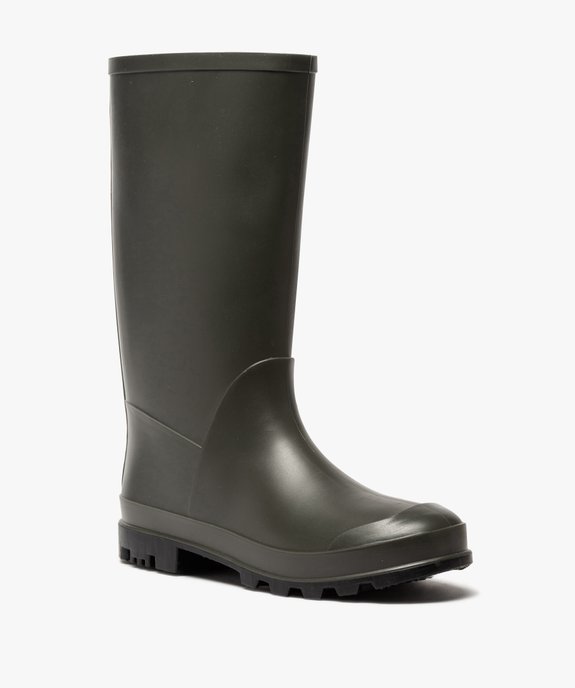 Bottes de pluie femme unies à semelle crantée vue2 - FOLLOW ME - GEMO