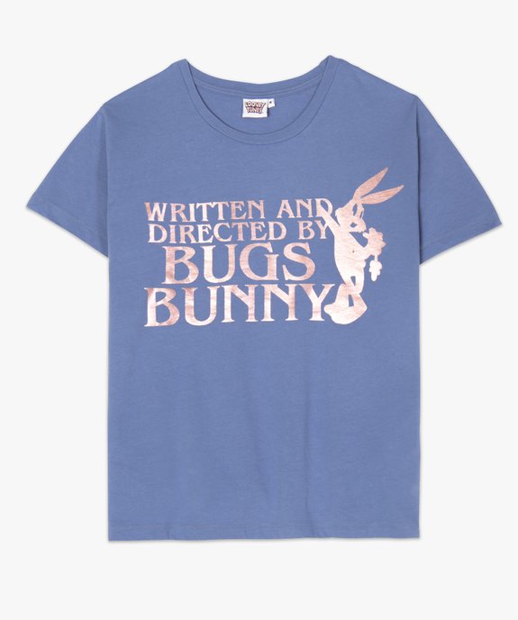 Tee-shirt femme avec large motif Bugs Bunny – Looney Tunes vue4 - DIVERS LICENCE - GEMO