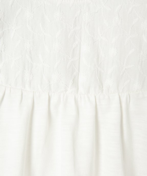 Tee-shirt manches longues avec volants aux épaules bébé fille vue2 - GEMO(BEBE DEBT) - GEMO